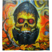 Rideaux De Douche Conception du crâne (Devant)