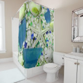 Rideaux De Douche Conception du thème de la plage (En situation)