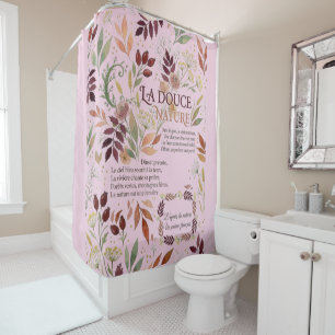 Rideaux De Douche Conception élégante de watercolor botanique et de