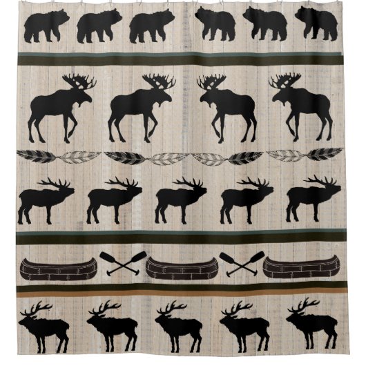 Rideaux De Douche Conception en bois de couverture de cabine (Devant)