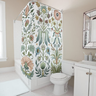 Rideaux De Douche Conception florale Art Nouveau 402 fleurs