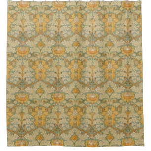 Rideaux De Douche Conception florale de William Morris Golden