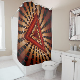 Rideaux De Douche Conception graphique fractale moderne de réseau de