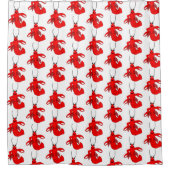 Rideaux De Douche Conception Homard Rouge (Devant)