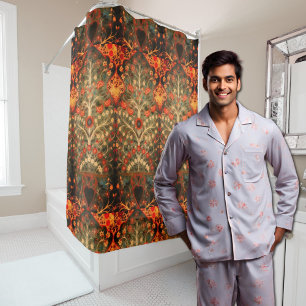 Rideaux De Douche Conception indienne antique de textile