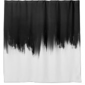 Rideaux De Douche Conception moderne de boîtes noires blanches brune (Devant)