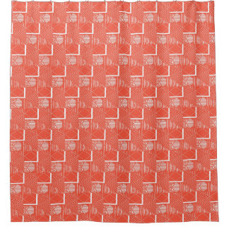 Rideaux De Douche Conception moderne de corail chic