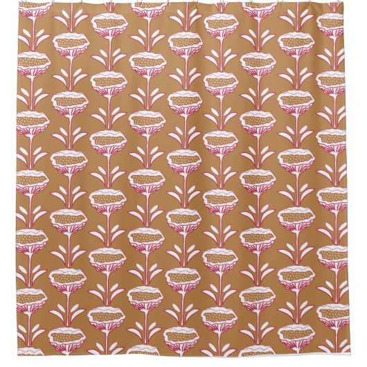 Rideaux De Douche Conception moderne du Populaire Blanc Viva Magenta (Devant)