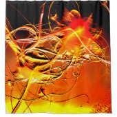 Rideaux De Douche Conception orange (Devant)