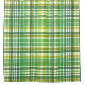 Rideaux De Douche Conception Plaid Jaune Vert (Devant)
