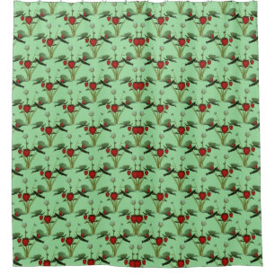 Rideaux De Douche Conception Plante mignonne fraise
