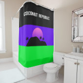 Rideaux De Douche Conception République de la noix de coco n°2803 (En situation)