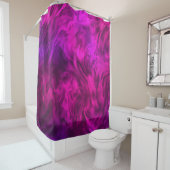 Rideaux De Douche Conception Rose et Violet Abstraite (En situation)