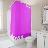 Rideaux De Douche Conception simple "rectangle rose vers le haut" (En situation)