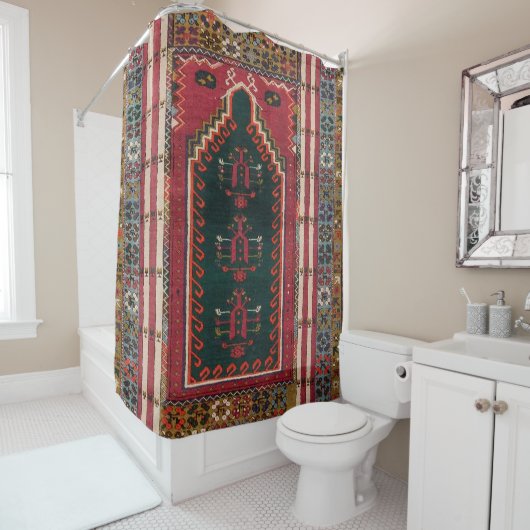 Rideaux De Douche Conception turque de beau tapis (En situation)