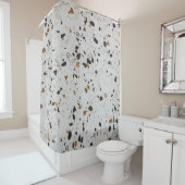 Rideaux De Douche Concert Terrazzo : Conception abstraite Vintage (En situation)