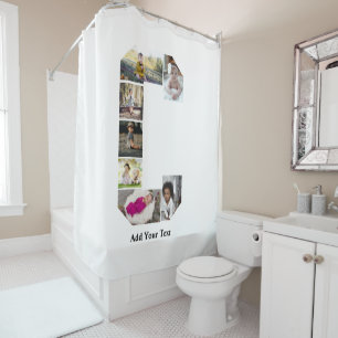 Rideaux De Douche Concevez votre propre lettre C Photo Collage