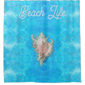 Rideaux De Douche Conch Shell "Beach Life" (Devant)