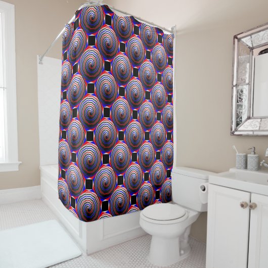 Rideaux De Douche Cône spirale par Kenneth Yoncich (En situation)