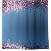 Rideaux De Douche Confetti de lavande bleu (Devant)