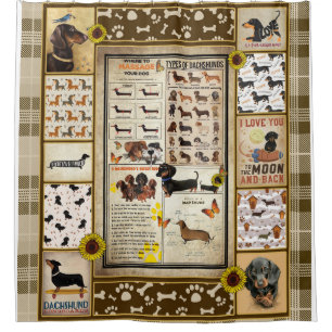 Rideaux De Douche Connaissances Dachshund personnalisées Beau cadea