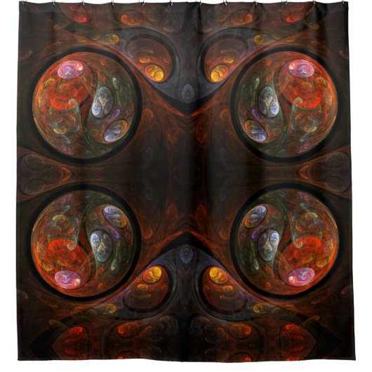 Rideaux De Douche Connexion fluide Art Abstrait (Devant)