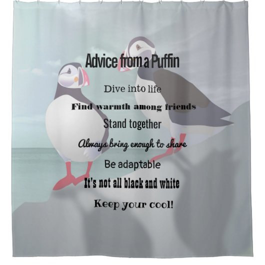 Rideaux De Douche Conseil d'un design Puffin (Devant)