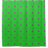 Rideaux De Douche Contemporain Vert Orange (Devant)