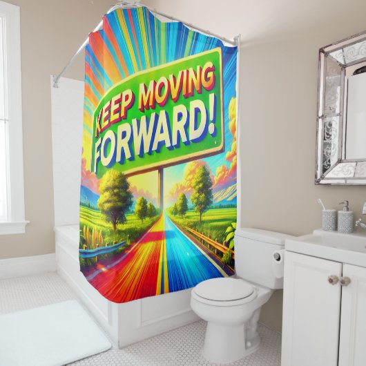 Rideaux De Douche Continuer à avancer (En situation)