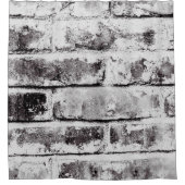 Rideaux De Douche Contraste blanc Texture de brique industrielle rus (Devant)