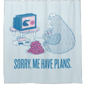 Rideaux De Douche Cookie Monster | Désolé, J'Ai Des Plans (Devant)