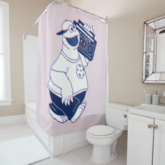 Rideaux De Douche Cookie Monster | Jamming with the Boom Box (En situation)