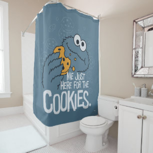 Rideaux De Douche Cookie Monster Me Just Here for the Cookies