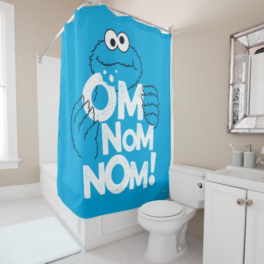 Rideaux De Douche Cookie Monster | Om Nom Nom ! (En situation)