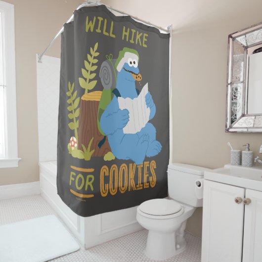 Rideaux De Douche Cookie Monster | Randonnée Pour Les Cookies (En situation)