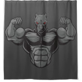 Rideaux De Douche Cool Anglais Bulldog Bodybuilder Poids (Devant)