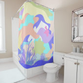 Rideaux De Douche Cool Art Abstrait Moderne Unique Colorful (En situation)