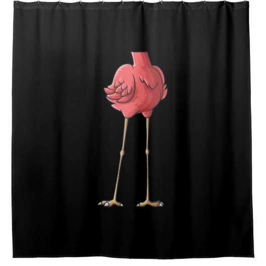 Rideaux De Douche Cool Headless Flamingo Halloween Lazy (Devant)