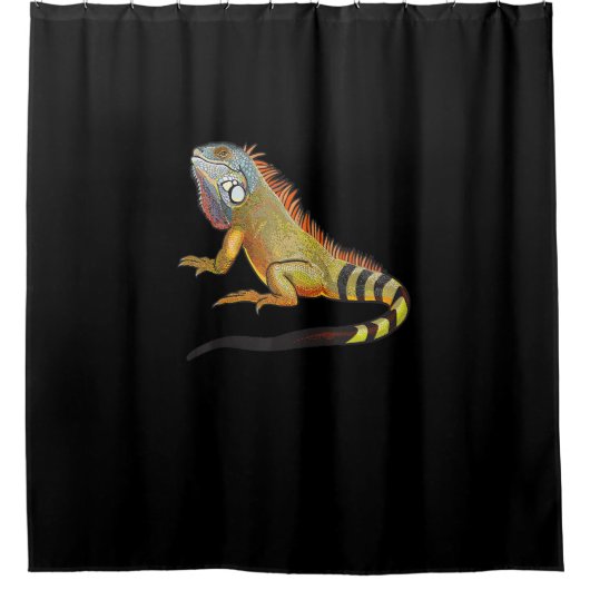Rideaux De Douche Cool Tropical Iguana Lizard, Cadeau pour animaux (Devant)