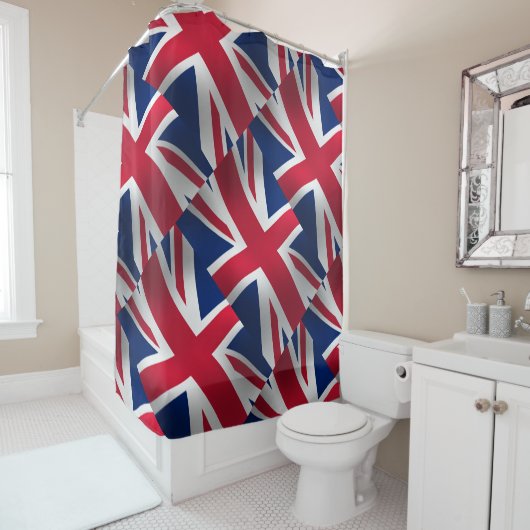 RIDEAUX DE DOUCHE COOL UNION JACK FLAG (En situation)