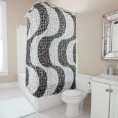 Rideaux De Douche Copacabana Sidewalk Brazilian pattern (En situation)