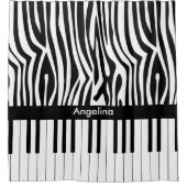 Rideaux De Douche Copie de zèbre et collection noires et blanches de (Devant)