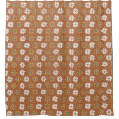 Rideaux De Douche Copper Floral Curtain Pastel Boho Bathroom (Devant)