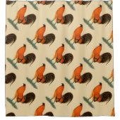 Rideaux De Douche Coq de combat Ginger Rouge (Devant)