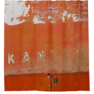 Rideaux De Douche Coque en métal rouge