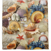 Rideaux De Douche Coques de mer sur la plage (Devant)