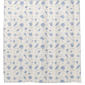 Rideaux De Douche Coques Starfish Sun Fun Texte bleu ID918 (Devant)