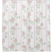 Rideaux De Douche Coquette Florale Rose (Devant)