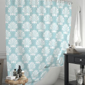 Rideaux De Douche Coquillage bleu ciel