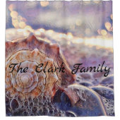 Rideaux De Douche Coquillage pourpre dans la peinture marine (Devant)